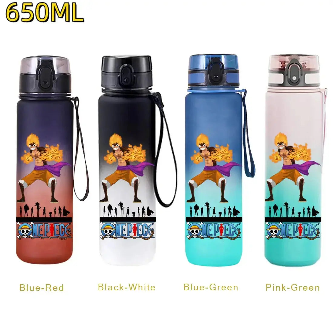 Gourde One Piece Luffy 650ML, bouteille d’eau de sport avec grande capacité