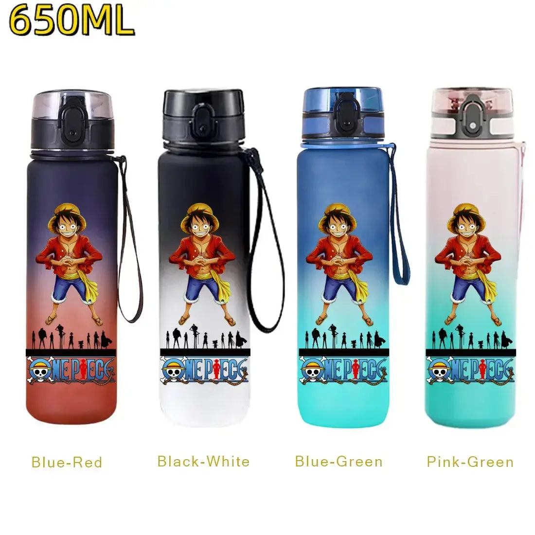 Gourde One Piece Luffy 650ML, bouteille manga avec design inspiré de l’univers japonais