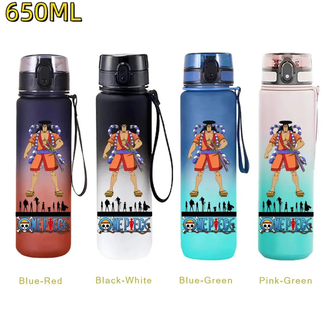 
Gourde One Piece Luffy 650 ml, bouteille d’eau manga pour sport et fitness
