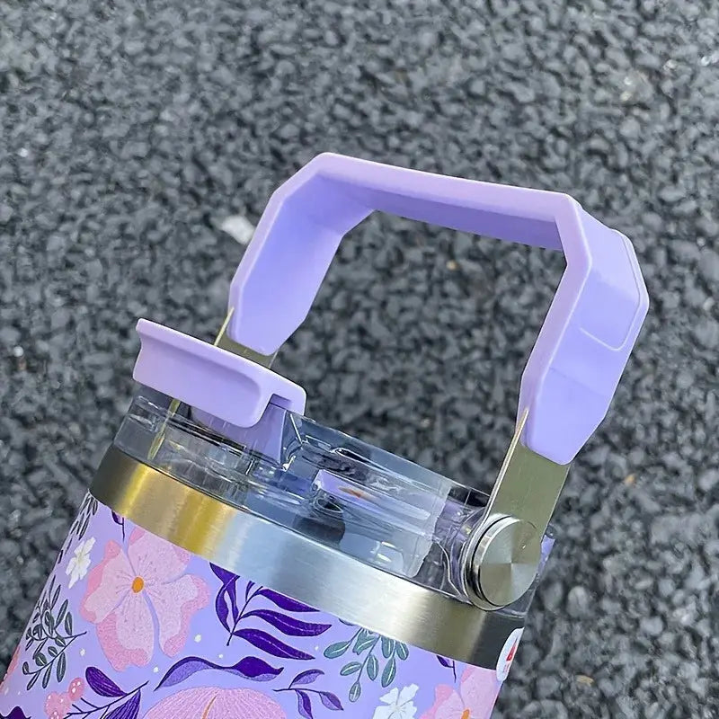 
Gourde Thermos Fleurie 900 ml pour conserver les boissons chaudes ou froides