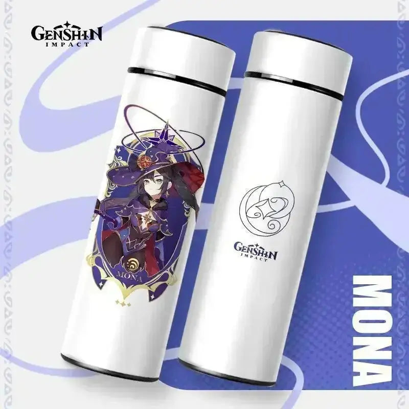 Gourde Thermos Isotherme Connecté Genshin Impact 550 ml? Bouteille isotherme Genshin Impact avec affichage numérique.
Thermos 550 ml pour les fans de manga et gaming.