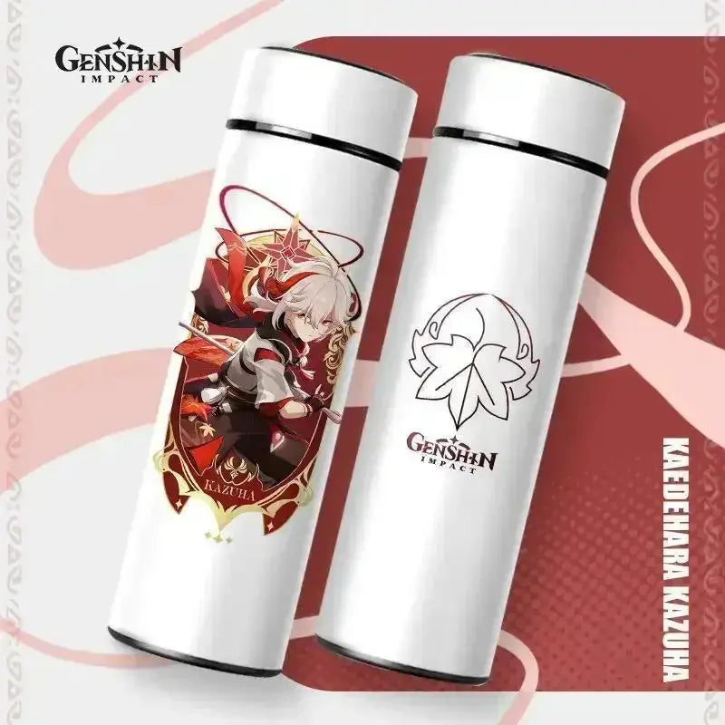 Gourde Thermos Isotherme Connecté Genshin Impact 550 ml, Gourde intelligente Genshin Impact 550 ml.
Affichage de température intégré pour une utilisation pratique.
