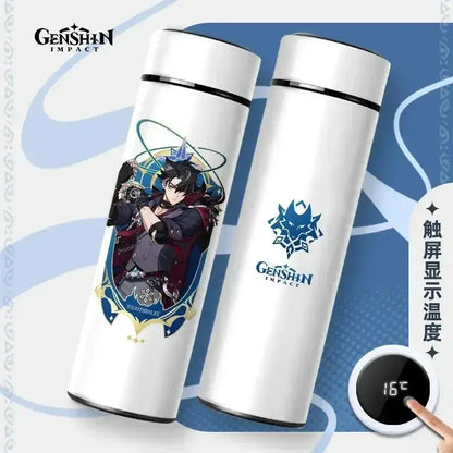 Gourde Thermos Isotherme Connecté Genshin Impact 550 ml, Thermos connecté Genshin Impact 550 ml en inox.
Gourde intelligente avec température visible.