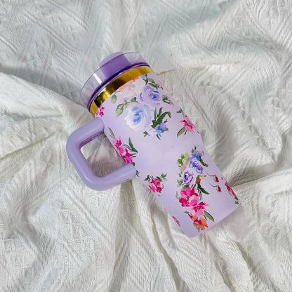Gourde Thermos Mug Fleurs 14 oz