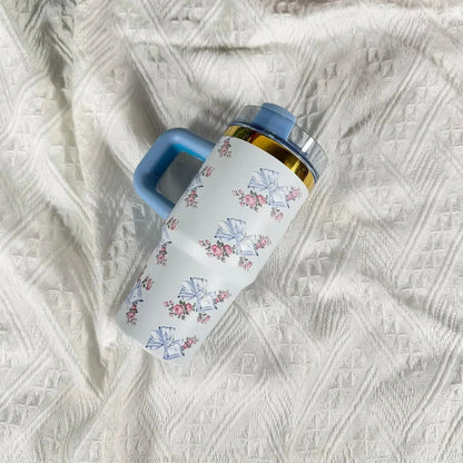 Gourde Thermos Mug Fleurs 14 oz