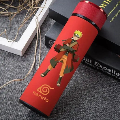 Gourde Thermos Naruto, bouteille d'eau isotherme double paroi sous vide, gourde anime portable pour voyage, camping et randonnée