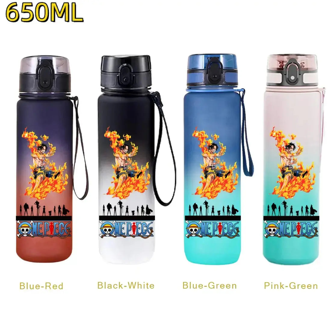Gourde anime One Piece 650 ml Luffy, bouteille portable pour les activités quotidiennes