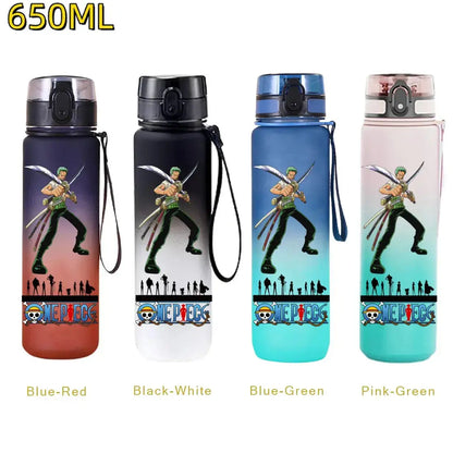 Gourde anime One Piece 650 ml, bouteille d’eau Luffy pour petits et grands fans