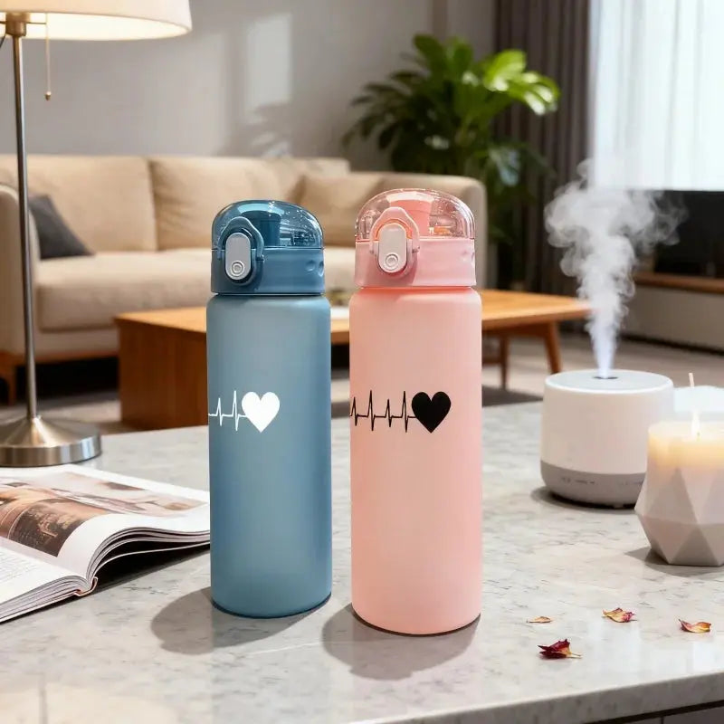 Gourde d'Eau Cœur 780 ml – gourde enfant sans BPA pour école et sport