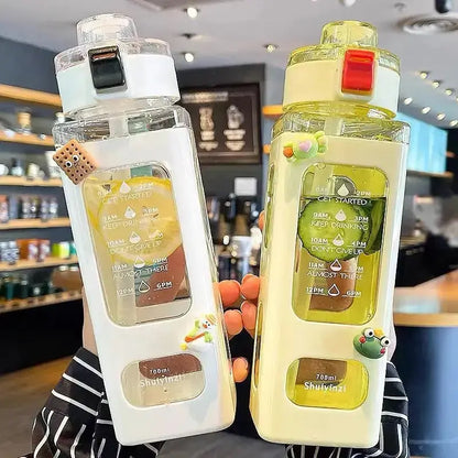 
Gourde d'Eau Carrée 900 ml bouteille réutilisable sans BPA pour randonnée
