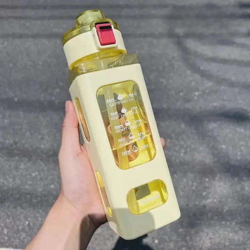
Gourde d'Eau Carrée 900 ml bouteille sportive étanche pour déplacements et voyages