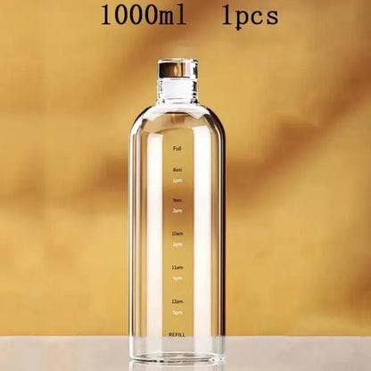 Gourde graduée en verre 1L réutilisable pour boire plus régulièrement