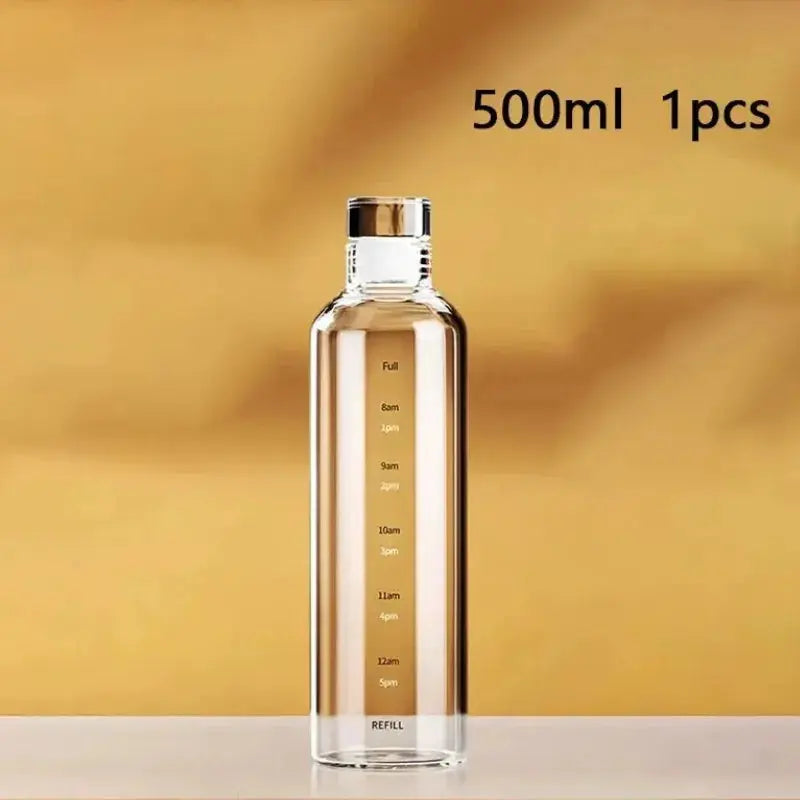 Gourde motivation en verre 1L pour maison bureau sport et voyage