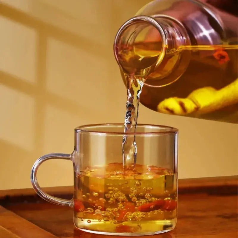 Gourde d'eau de sport en verre 1L avec échelle de temps
