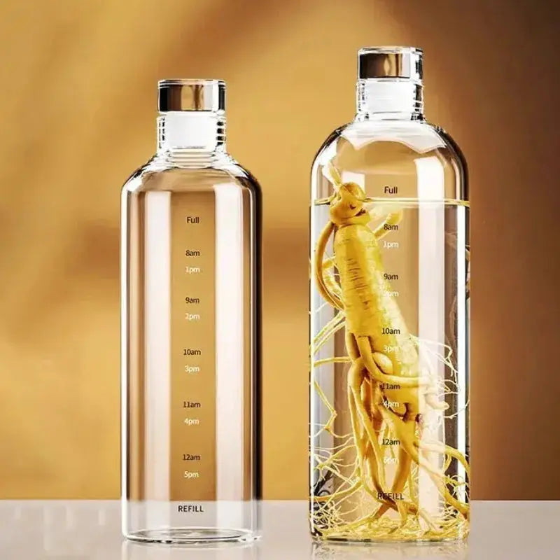 Gourde graduée motivation 1L en verre pour suivre son hydratation