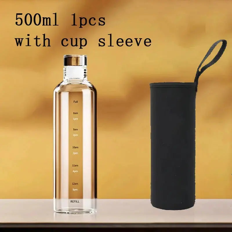 Gourde d'Eau En Verre 1l Motivation, Gourde motivation verre, Gourde graduée motivation, Gourde graduée motivation verre, Gourde motivation 1l, Gourde graduée 1L