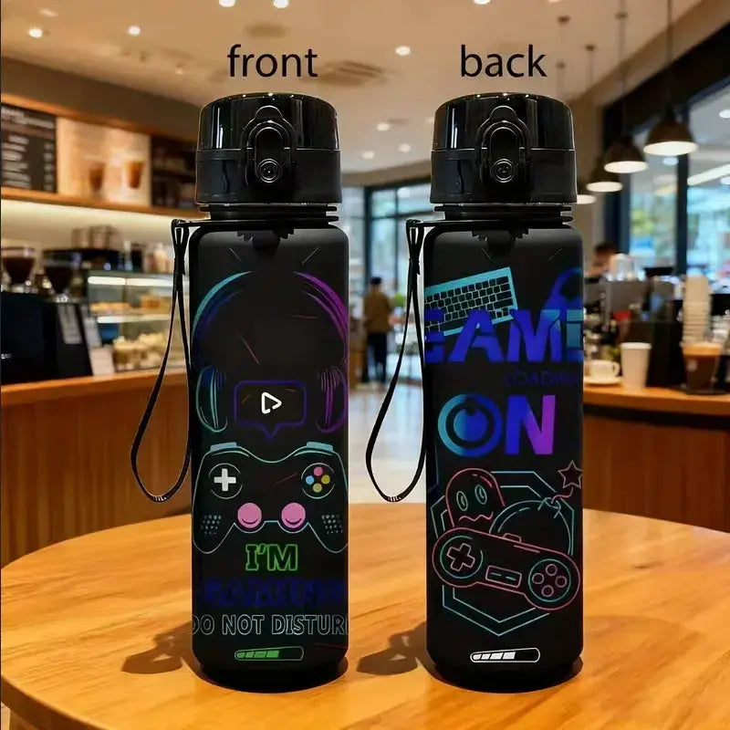 Gourde d'Eau Gaming – bouteille d'eau portable avec motif de jeu 3D