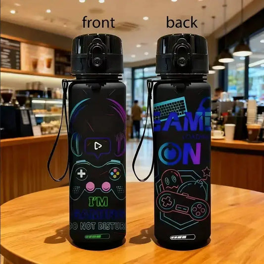 Gourde d'Eau Gaming – bouteille d'eau portable avec motif de jeu 3D