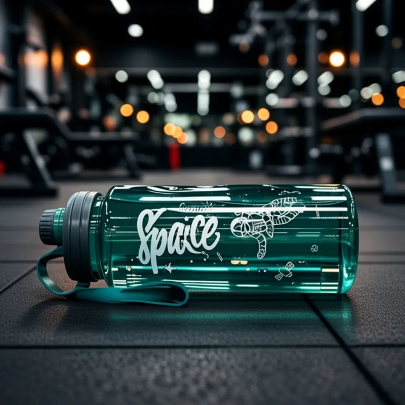 Gourde graduée motivation hydratation 1.1 litre avec design moderne et transparent. Idéale pour les personnes recherchant une gourde pour boire plus d’eau au quotidien tout en restant motivées. | La Gourde