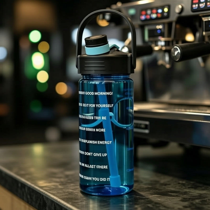Gourde sport avec paille intégrée 1,5 litre, permettant de boire facilement pendant le sport ou le travail. | La Gourde