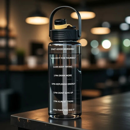 Gourde sport motivation fitness 1,5 litre permettant de rester concentré sur ses objectifs de santé, de bien-être et de performance sportive. | La Gourde