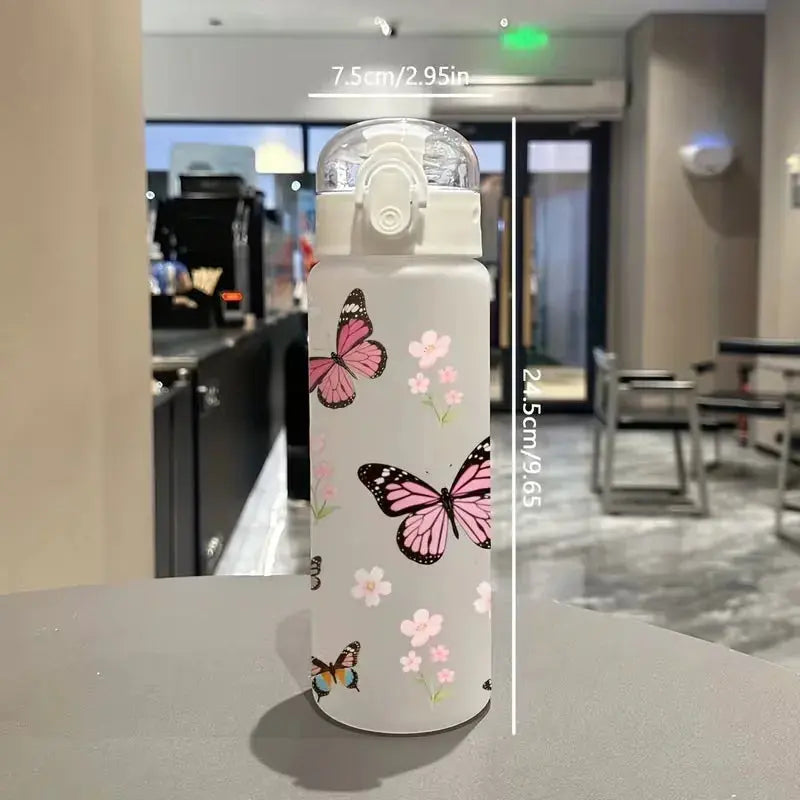 Gourde d'Eau Papillon 780 ml pour école, sport et voyage