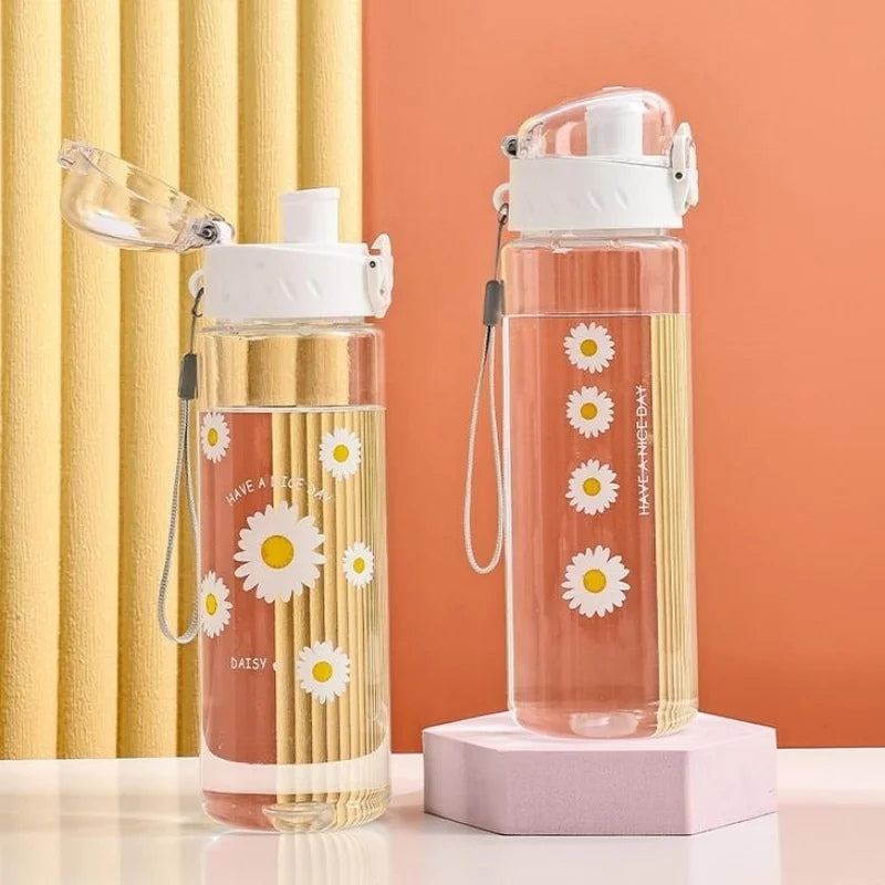 Gourde réutilisable 780 ml lavable au lave-vaisselle avec fleurs