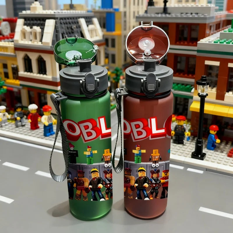 Bouteille d'eau réutilisable Roblox 560 ml rouge anti-fuite pour enfant
