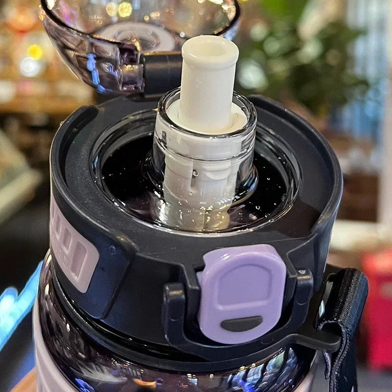 Gourde fitness 1 litre avec paille intégrée pour salle de sport | La Gourde®