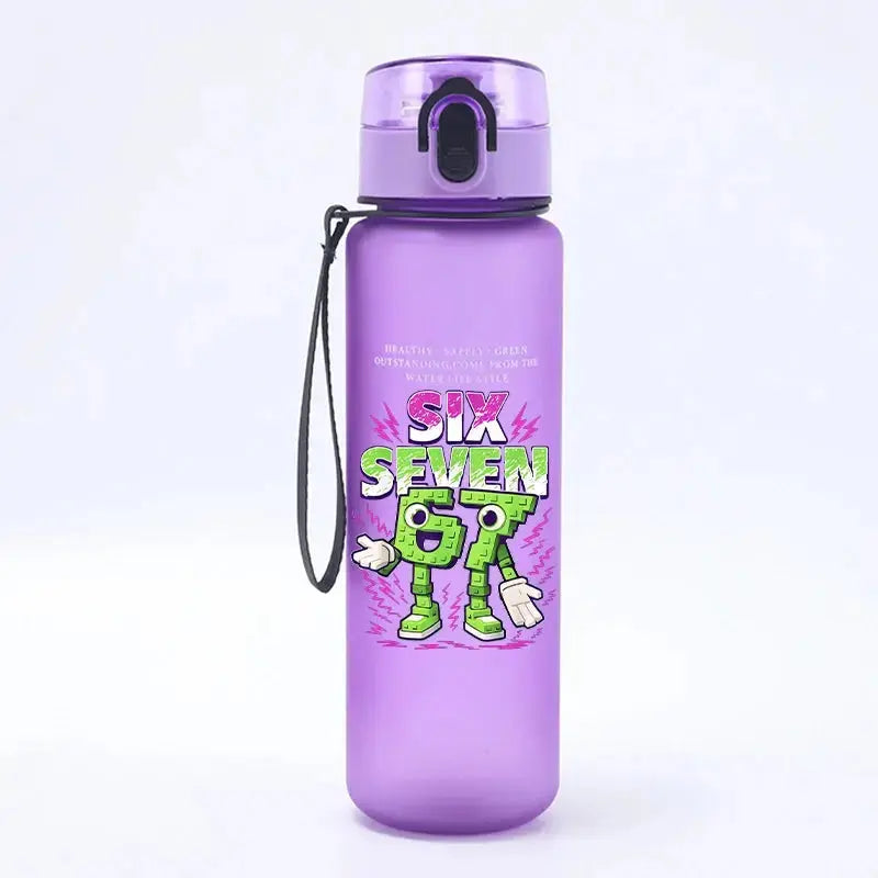 Gourde d'Eau Six Seven Violet et Vert