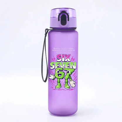 Gourde d'Eau Six Seven Violet et Vert