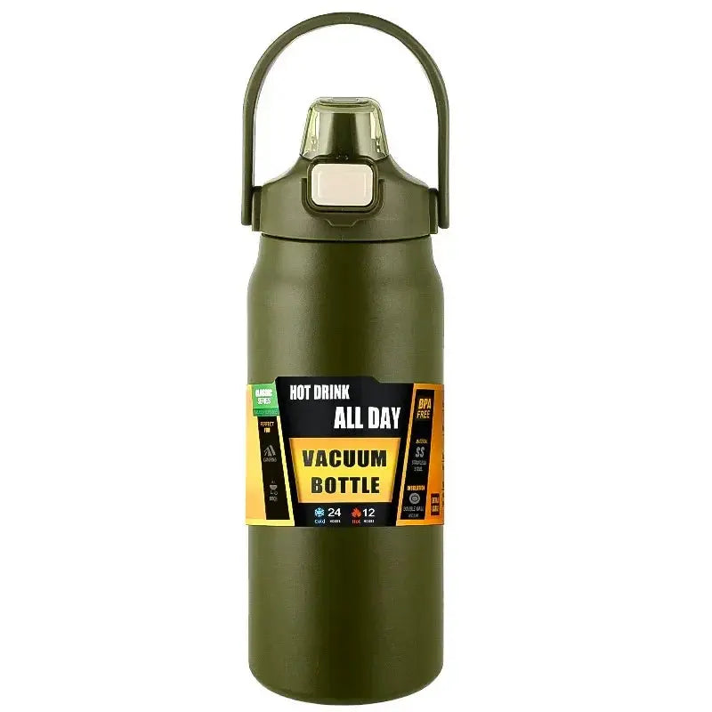 Gourde d'Eau Transportable 1,5 L avec double paroi isotherme pour profiter d'une boisson à température agréable pendant plusieurs heures.