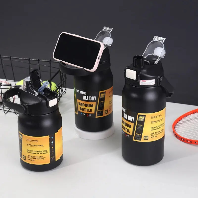 Gourde d'Eau Transportable 1,5 L Avec Support Smartphone
