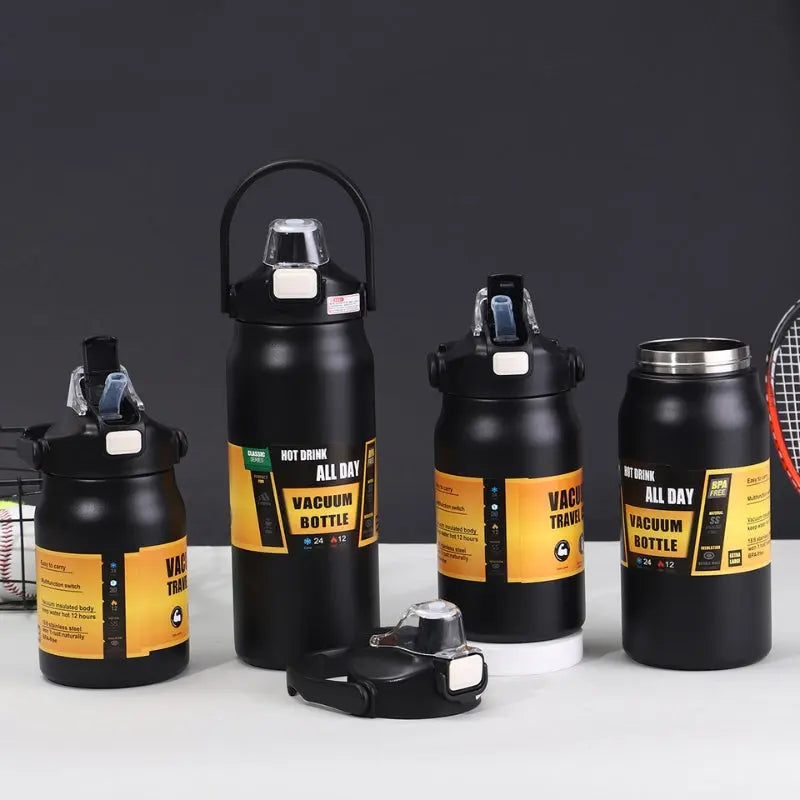 Gourde d'Eau Transportable 1,5 L Avec Paille 