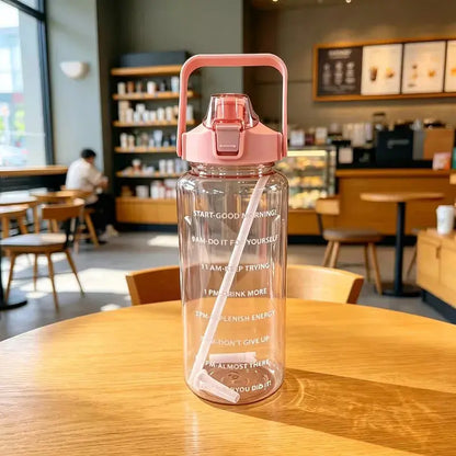Gourde étanche 2L avec paille pour activités extérieures