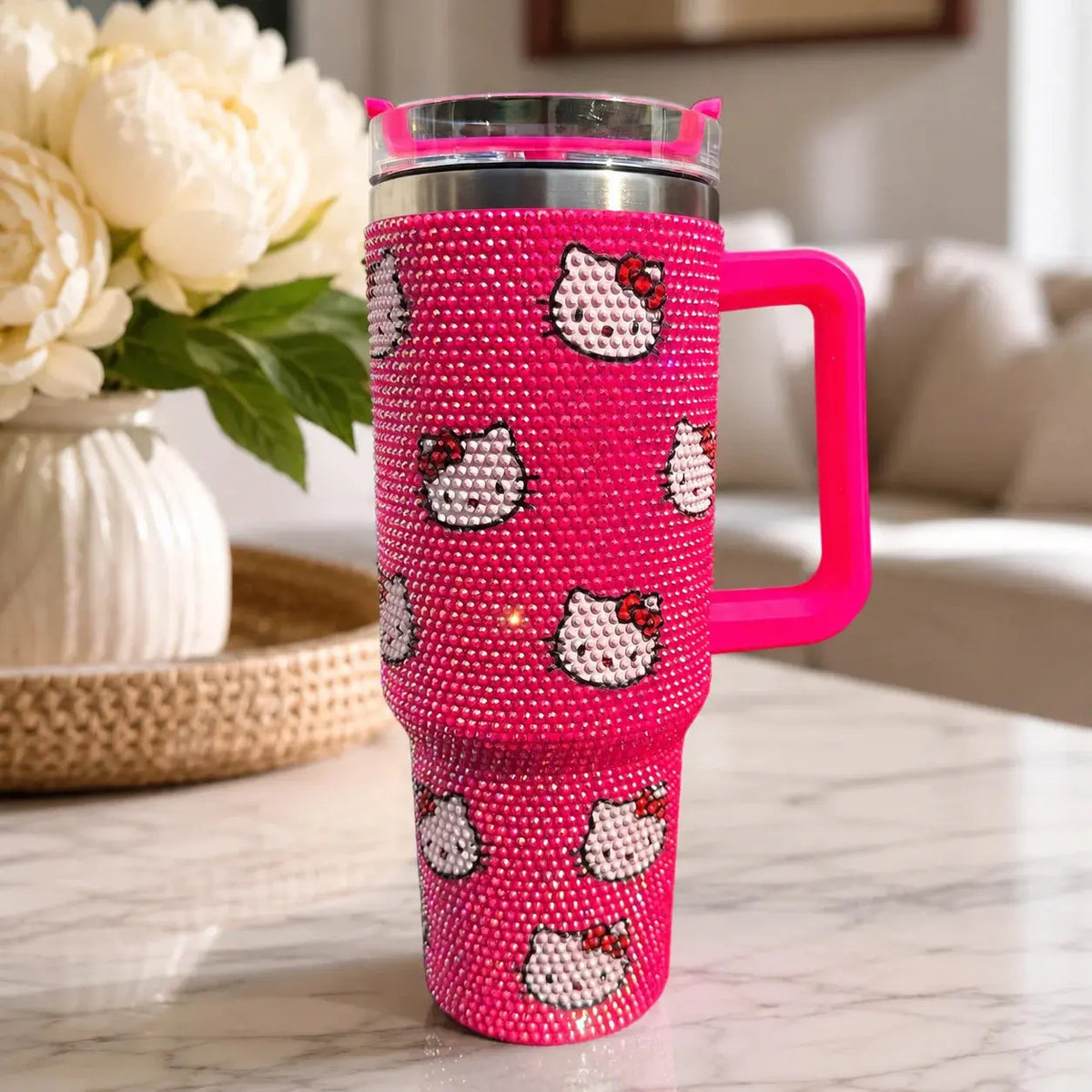 
Gourde paillette strass Hello Kitty grande capacité