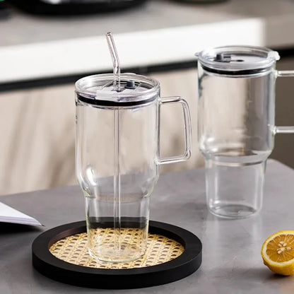 Gourde verre avec paille 40oz idéale pour bureau, sport, randonnée et déplacements quotidiens | La Gourde®