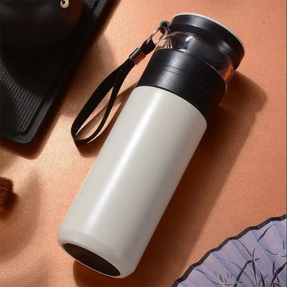 Gourde Isotherme Inox Blanc avec sangle portable | La Gourde®