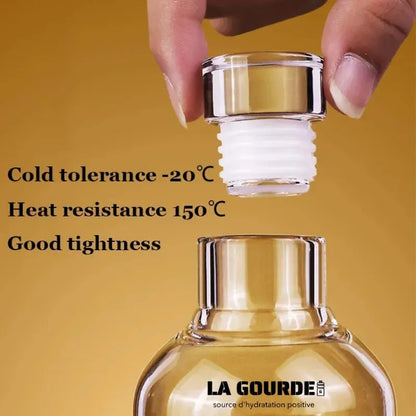 Lot De 2 Gourde En Verre de 1L avec Graduation Horaire, bouteille d’eau en verre motivante avec repères horaires, housse néoprène protectrice et format 1000 ml, idéale pour accompagner votre journée au bureau, au sport ou en extérieur..