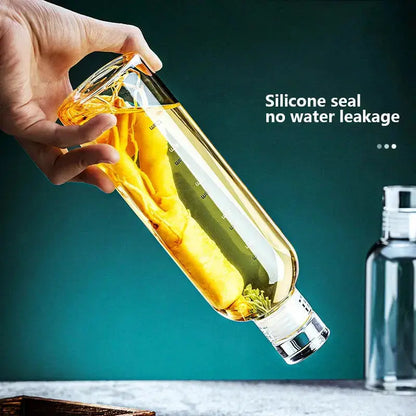 
Lot De 2 Gourde En Verre de 1L avec Graduation Horaire, bouteille en verre motivante pour une journée avec marqueur de temps et housse de protection en néoprène pliable, pratique pour les déplacements.