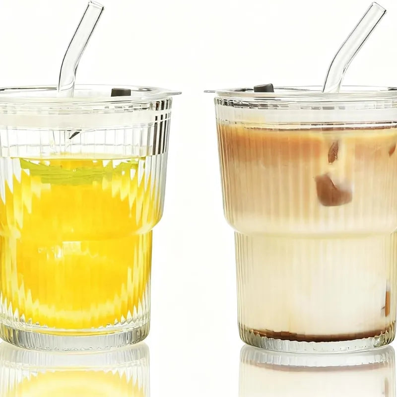 Lot de 2 Mini Mug En Verre 450ml