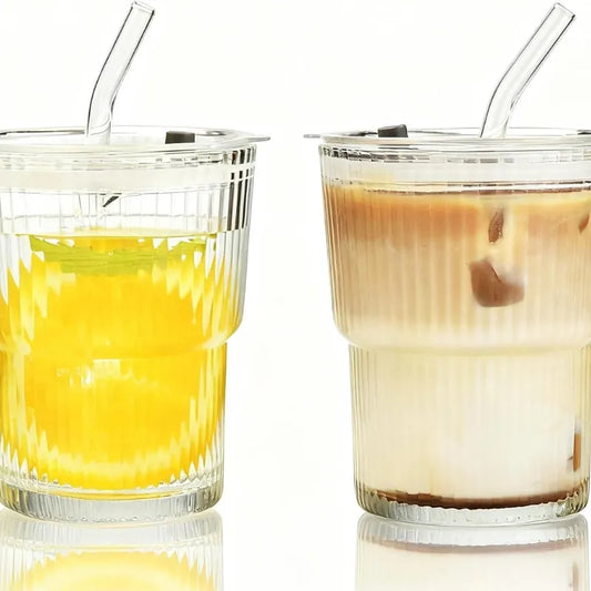 Lot de 2 Mini Mug En Verre 450ml