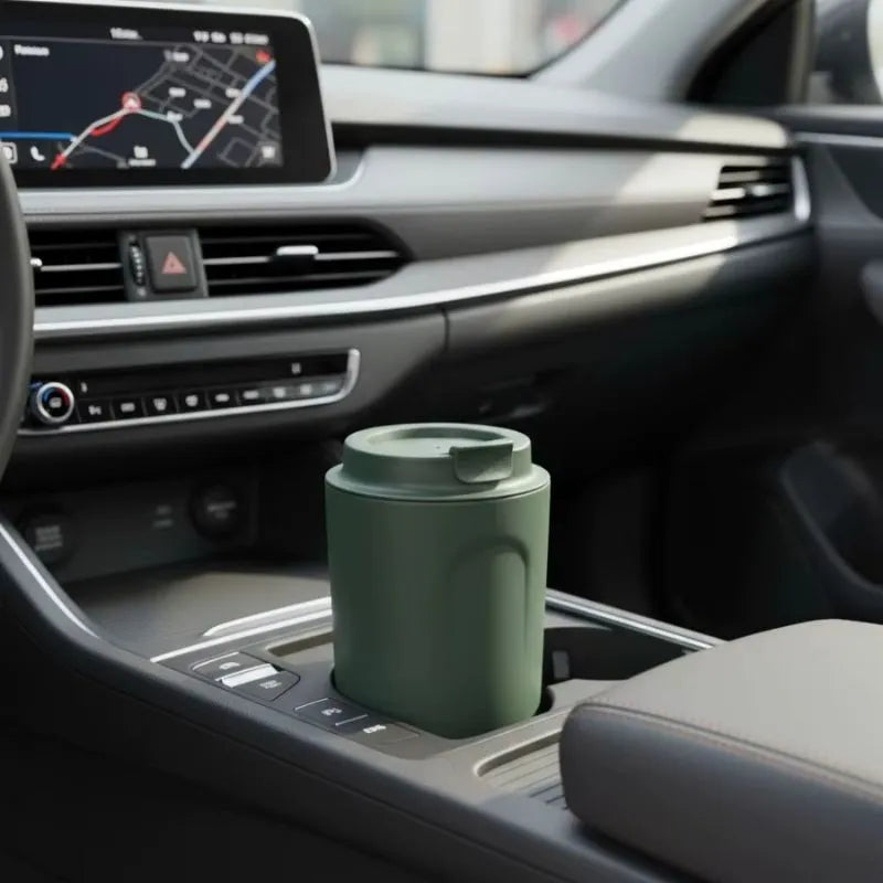 Mini mug voiture isotherme vert pour café à emporter au quotidien | La Gourde ®