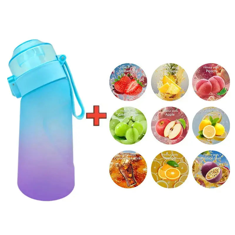 Mini Gourde Aromatisée 500ML ( Bleu & Violet ), gourde tendance, bouteille d'eau 500 ml, sans BPA, bureau | La Gourde®