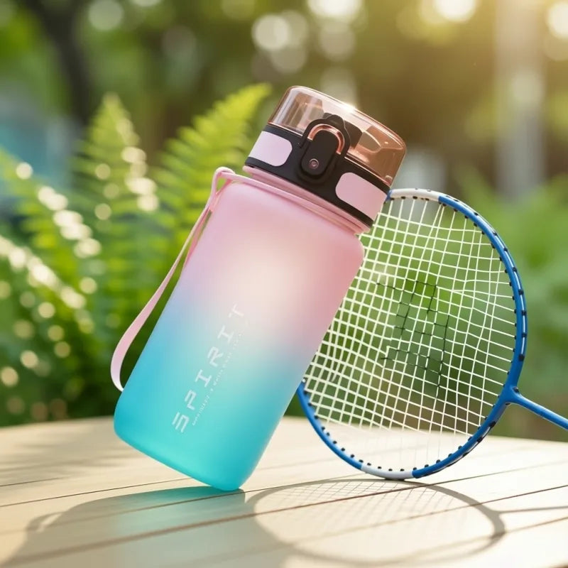 Bouteille d’eau enfant réutilisable 500ml avec marqueur de temps, parfaite pour le cyclisme, la course à pied, le fitness, les loisirs et toutes les activités physiques du quotidien. | La Gourde