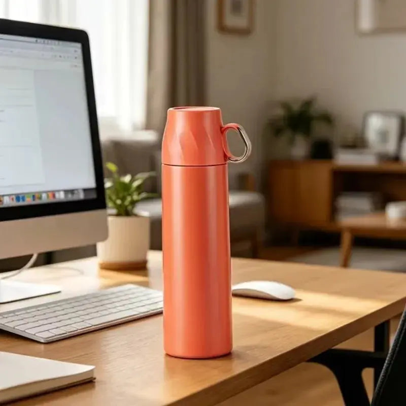 Mini Thermos Café avec tasse intégrée pour voyage – La Gourde ®
