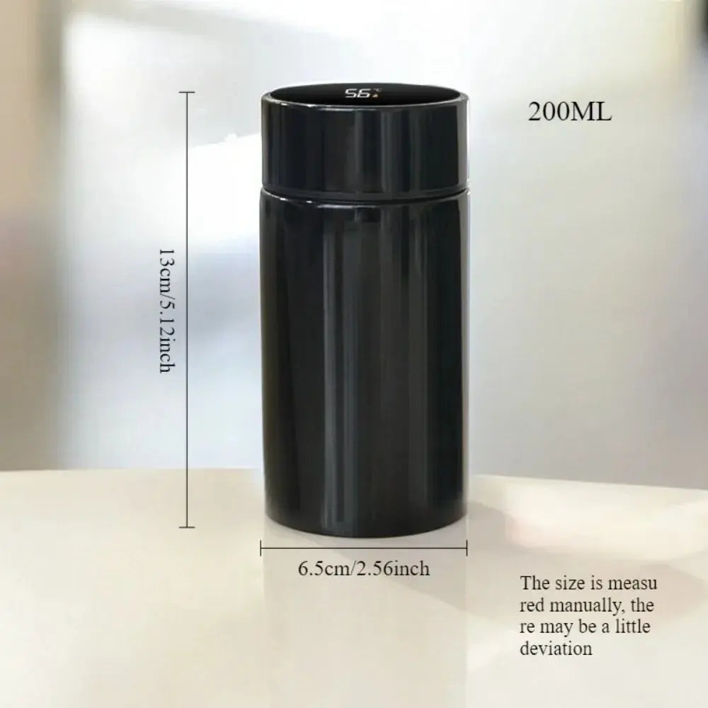 Mini Thermos Connecté 200ml (Noir) - Pour le café et thé infusions