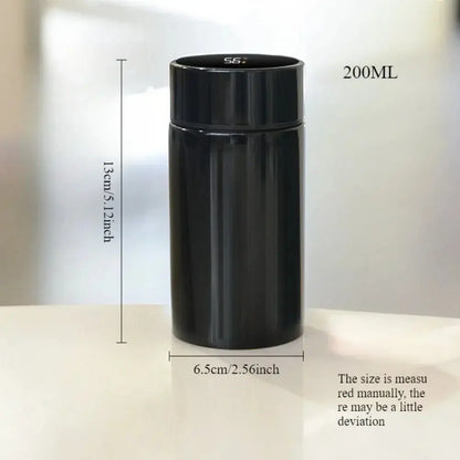 Mini Thermos Connecté 200ml (Noir) - Pour le café et thé infusions
