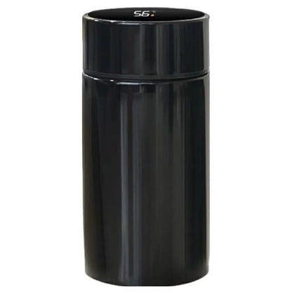 Mini bouteille isotherme noire en acier inoxydable avec bouchon étanche anti-fuite