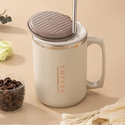Mug avec Couvercle Transportable Blanc